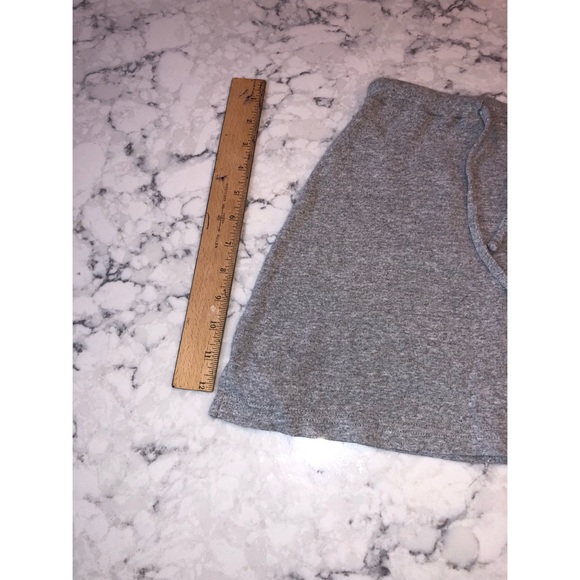 Grey Marl Drawstring Sweat Mini Skirt - Picture 7 of 12